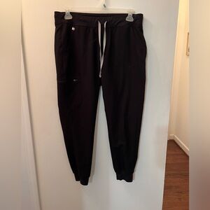 Black jogger figs scrub pants